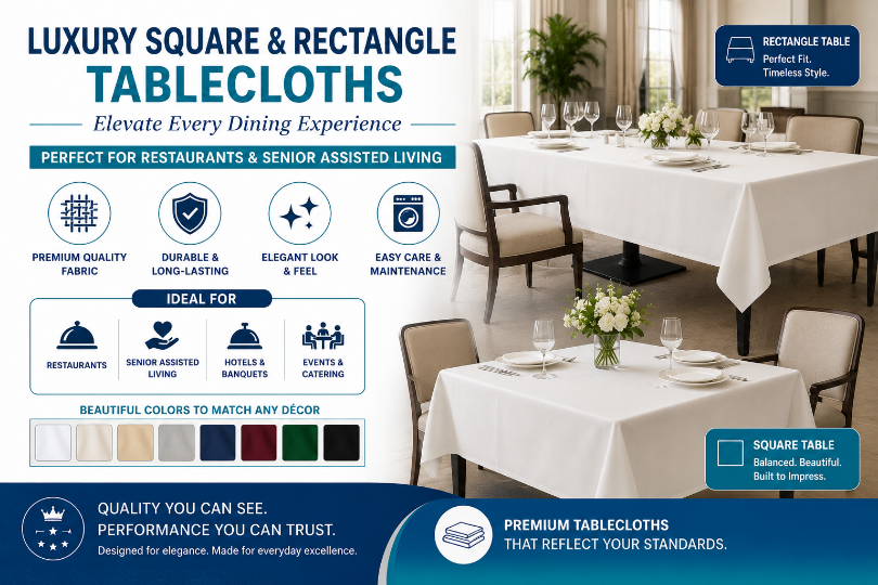 Transform Any Occasion Instantly with Premium Square & Rectangular Tablecloths
